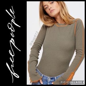 🌟NWT🌟Free People Zip It Cuff Thermal Top